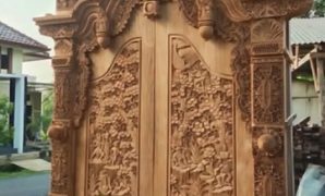 Model Pintu Ukir Relief Kupu Tarung Kayu Jati Model Pintu Ukir Relief Kupu Tarung Kayu Jati