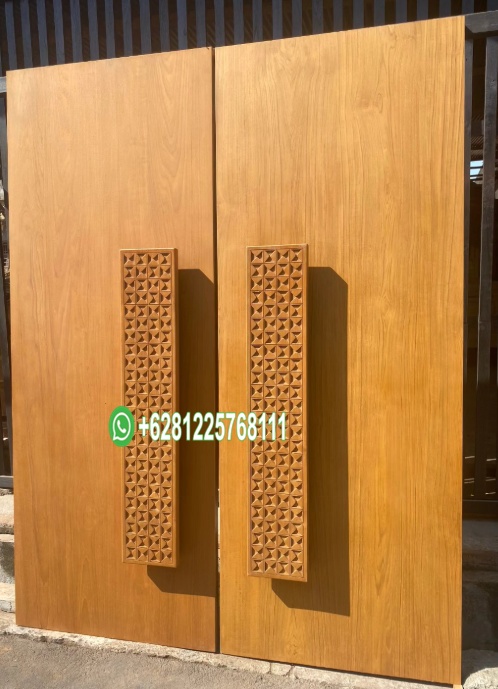 Pintu Kayu Jati Solid Jepara Lepas Mata Asli Perhutani