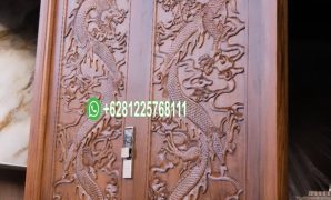 Pintu Rumah CEO Ukir Naga Sejati Kayu Jati Pintu Rumah CEO Ukir Naga Sejati Kayu Jati