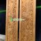 Pintu Rumah Ukir Burung Fenghuang Kayu Jati Solid