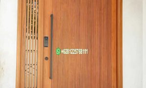 Pintu Utama Single Besar Jati Perhutani Frameless Rumah Minimalis Modern Pintu Utama Single Besar Jati Perhutani Frameless Rumah Minimalis Modern