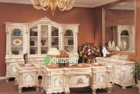 Set Meja Kantor kayu Jati Ukir Sultan Cat Duco Mewah Set Meja Kantor kayu Jati Ukir Sultan Cat Duco Mewah