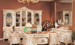 Set Meja Kantor kayu Jati Ukir Sultan Cat Duco Mewah Set Meja Kantor kayu Jati Ukir Sultan Cat Duco Mewah