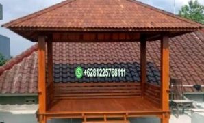 Gazebo Kayu Jati Jepara Ukuran 3 x 2 Meter