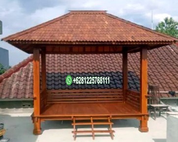 Gazebo Kayu Jati Jepara Ukuran 3 x 2 Meter