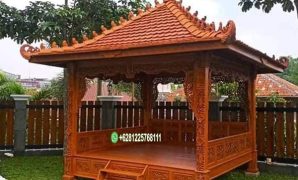 Gazebo Ukir Jati Jepara Ukuran 3 x 3 Meter