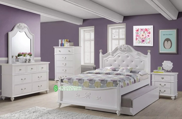 Model Kamar Tidur Anak Perempuan Remaja Warna Putih Terbaru