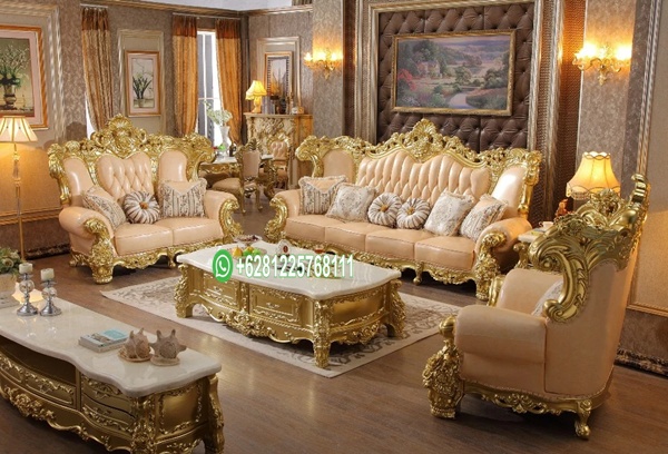 Model Kursi Ruang Tamu Mewah Ukir Emas Terbaru Made In Jepara