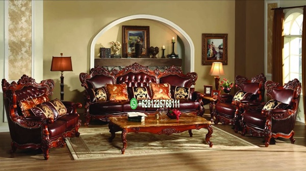 Model Kursi Tamu Jati Mewah Ukir Jepara Terbaru