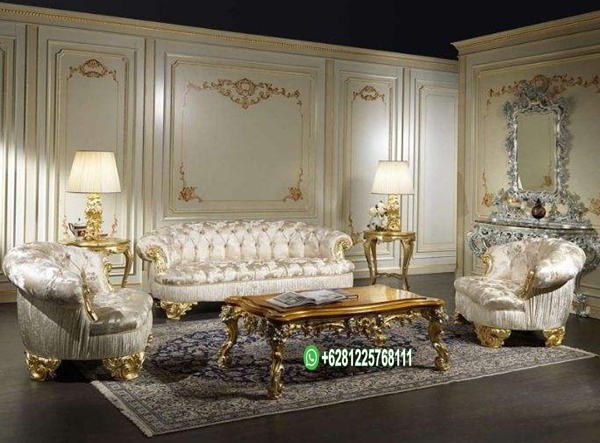 Model Set Sofa Tamu Mewah Jepara Ukir Mewah Gaya Italia Antik
