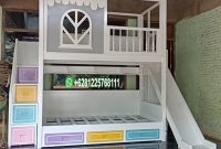 Tempat Tidur Tingkat Tangga Laci Dan Perosotan