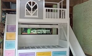 Tempat Tidur Tingkat Tangga Laci Dan Perosotan